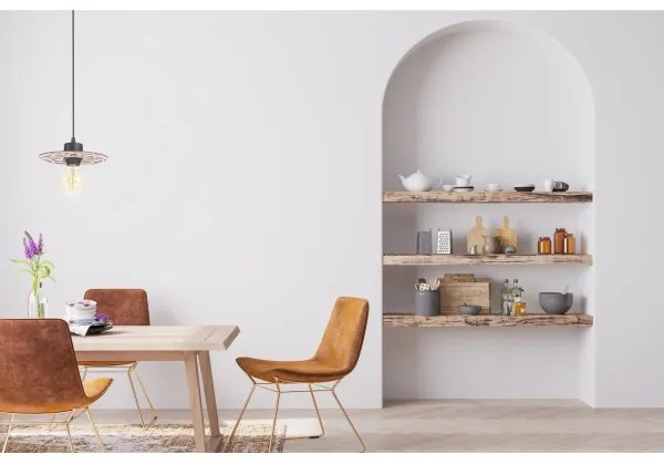 Luster na lanku FALCO 1xE27/60W/230V pr. 20 cm béžová