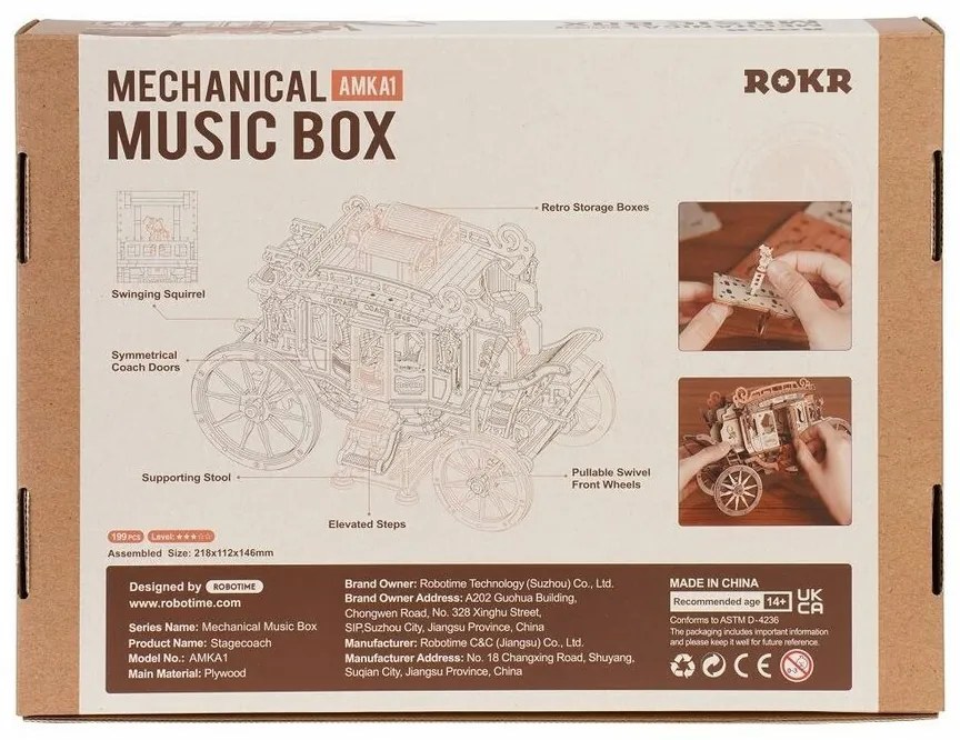 RoboTime 3D skladačka s hudobnou skrinkouDostavník