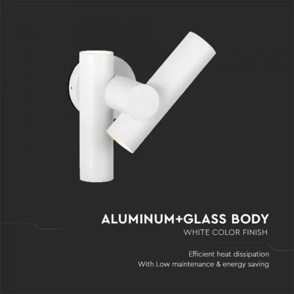 LED Vonkajšie nástenné bodové svietidlo 2xLED/3W/230V 3000K IP44 biela