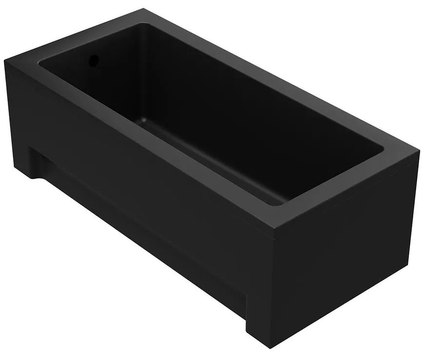 Vaňa Dora 170x75 čierna matná