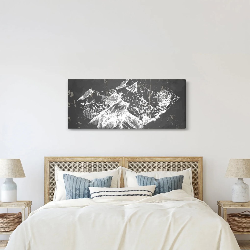 Obraz - Ilustrácie hôr (120x50 cm)