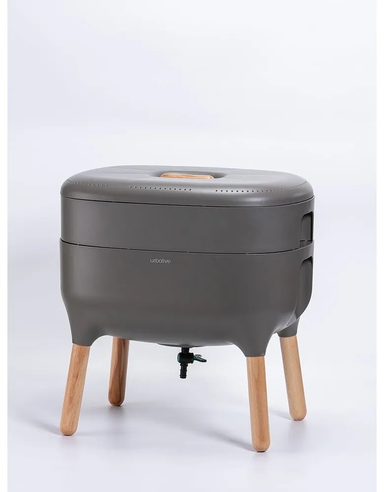 Sivý kompostér 21,7 l Urbalive – Plastia