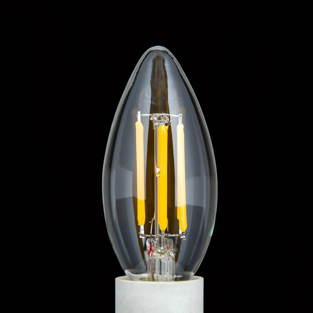 Sviečková LED E14 4,5 W C35 filament stmievateľná