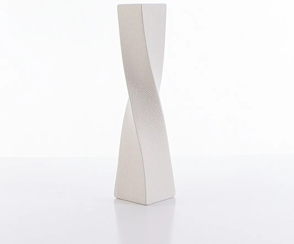 KERAMICKÁ VÁZA RISO 9X9X39 CM KRÉMOVÁ