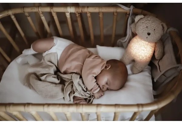 Moonie - Uspávadlo s melódiou a svetlom medvedík 2.0 organic grey