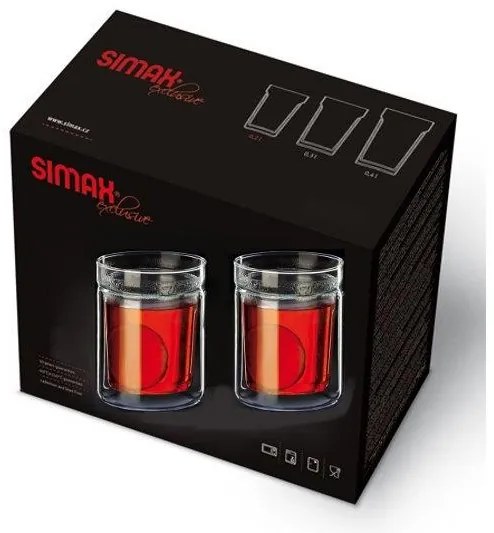 SIMAX TWIN POHÁR S DVOJITOU STENOU 200ML SADA 2 KS