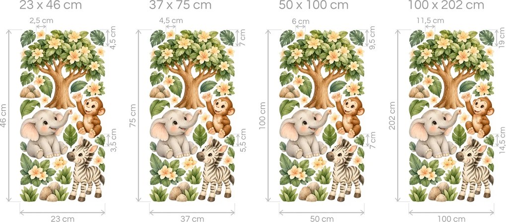 Safari pod kvetoucím stromem arch 100 x 202 cm