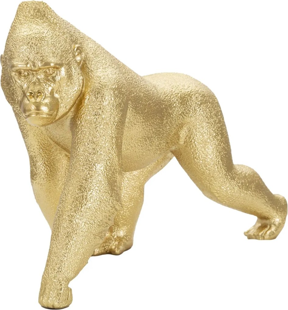 Dekoratívna soška Gorilla Front zlatá