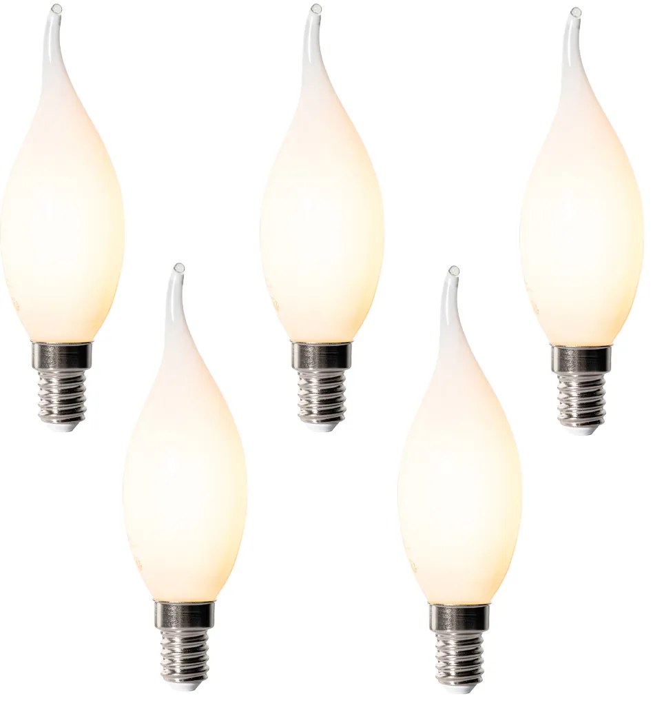 Sada 5 stmievateľných LED žiaroviek E14 BXS35 Opál 4W 450 lm 2200K