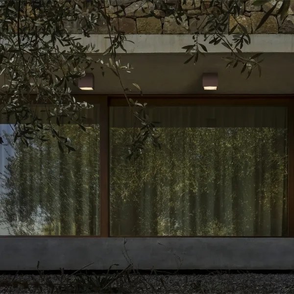Ideal Lux - Vonkajšie bodové svietidlo TECHO 1xGU10/20W/230V 9x9 cm IP54 hnedé