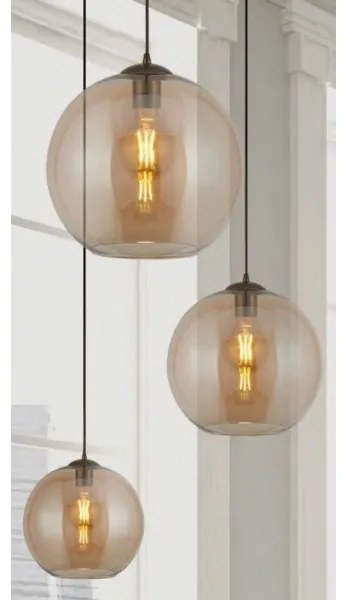 Searchlight 1632AM - Luster na lanku BALL 1xE27/60W/230V hnedá