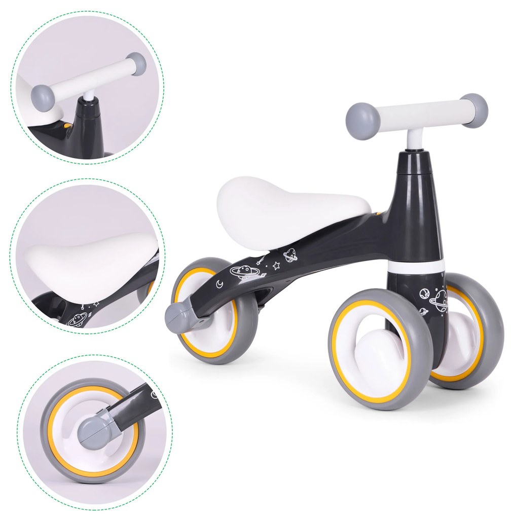 Detské odrážadlo ECOTOYS COSMIC čierne