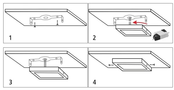 LED Stropné svietidlo LED/12W/230V 4200K 16,3x16,3 cm biela