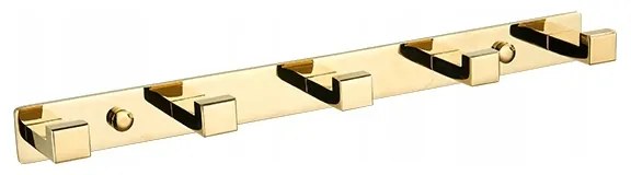 Mexen príslušenstvo, Vešiak na uteráky 5-háčikov, zlatá, 709265-50