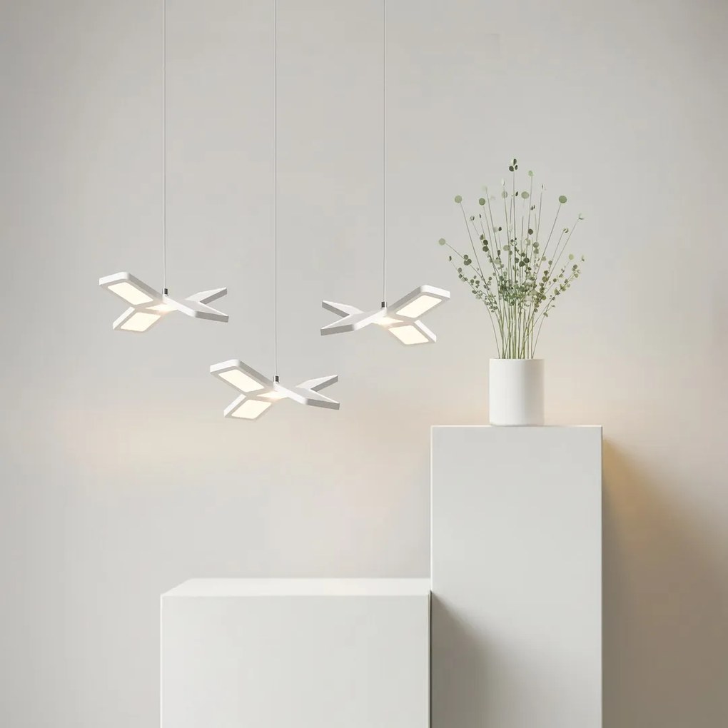 Závesné LED svietidlo Pixels, 3x LED 75w, 4000k, w