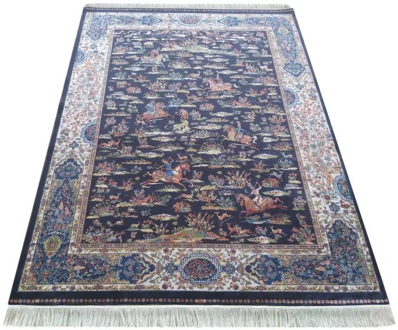 Koberec Exkluzívny Qum Silk 10 modrý