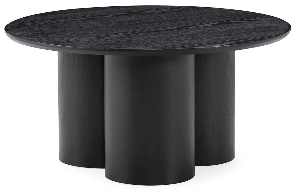 Čierny okrúhly konferenčný stolík ø 80 cm Lua – MOME
