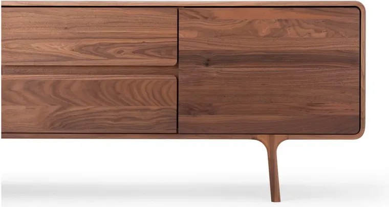 Hnedý TV stolík z orechového dreva 180x65x45 cm Fawn – Gazzda