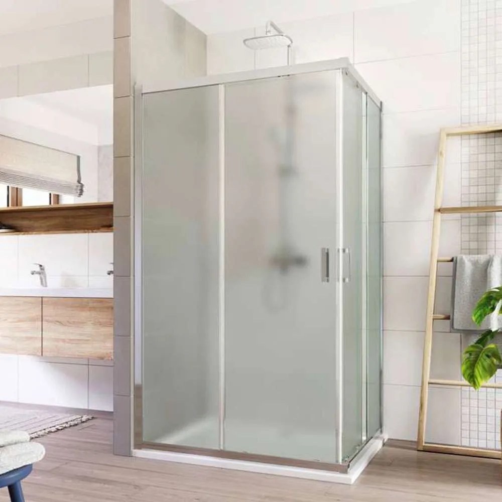 Mereo Mereo, Sprchovací kút, LIMA, obdĺžnik, chróm ALU, sklo Point, MER-CK83412K