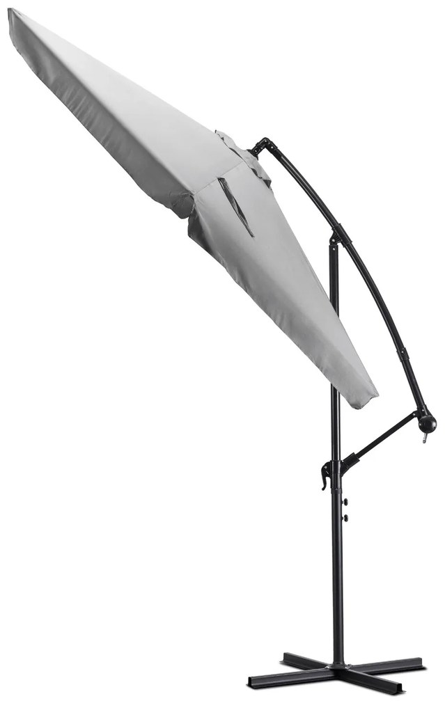 Záhradný slnečník Akron 300 cm sivý