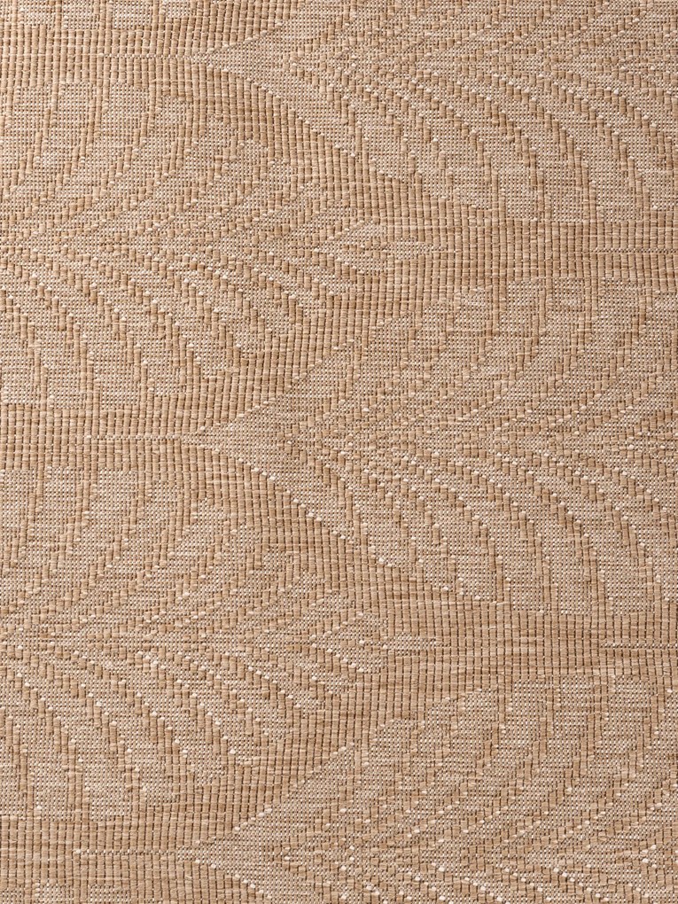 NORTHRUGS, Kusový koberec Duet Liora 106247 Beige/White kruh - na von aj na doma, 160x160 (priemer) kruh, béžová, chodba / predsieň