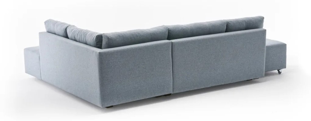 Rohová rozkladacia pohovka Manama svetlomodrá pravá