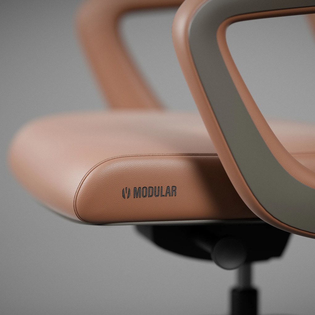 Manažérske kancelárske kreslo hnedé, ekokoža: Diablo V-Modular