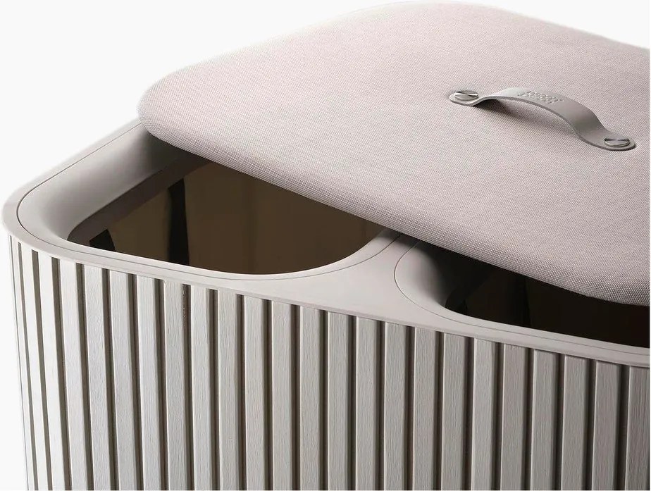 Béžový bambusový kôš na bielizeň 2x45 l Tota Luxe – Joseph Joseph