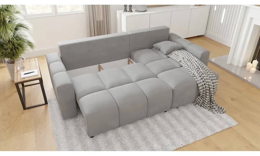 Svetlosivá rohová pohovka (variabilná) Luki – Ropez