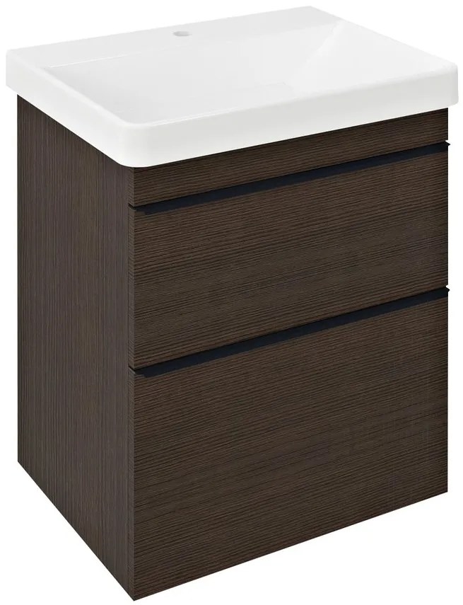 Sapho Sapho, SITIA umývadlová skrinka 56,4x70x44,2cm, 2x zásuvka, borovica rustik, SI060-1616