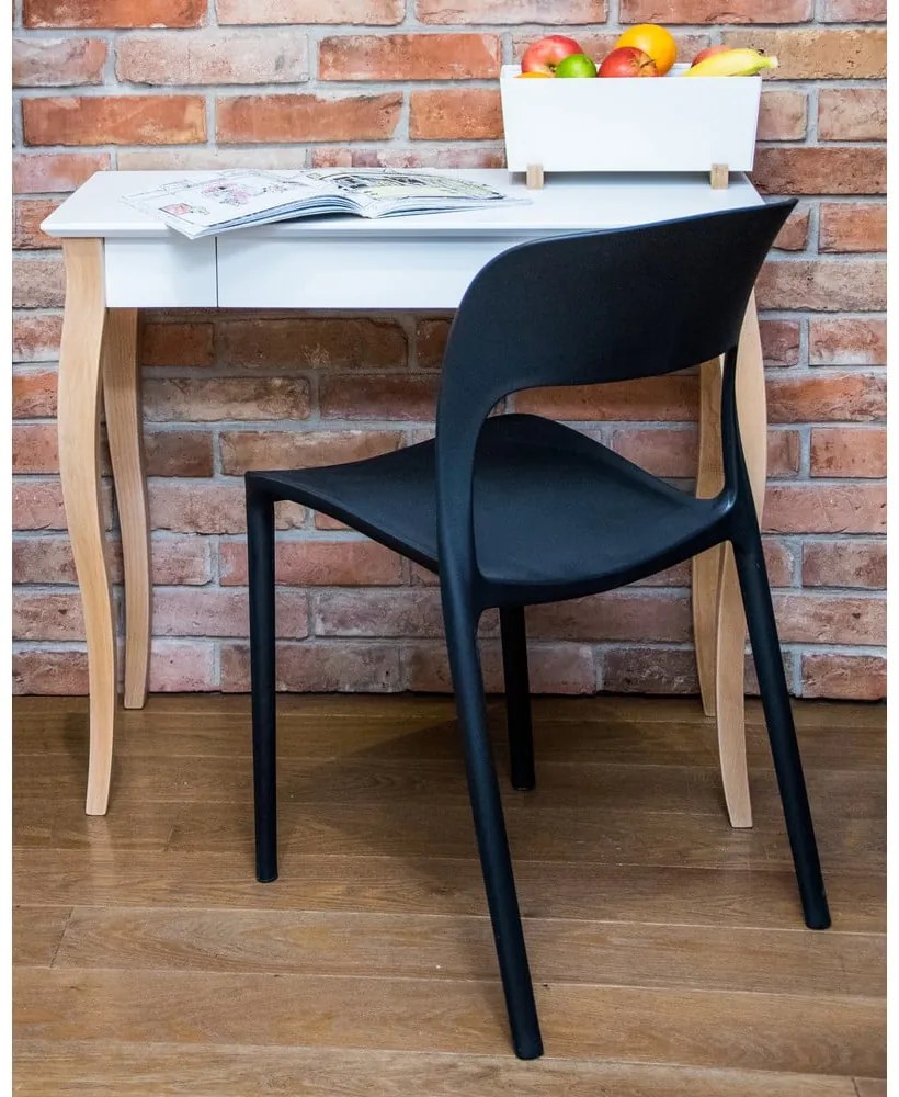 Biely písací stôl Ragaba Lillo, dĺžka 85 cm