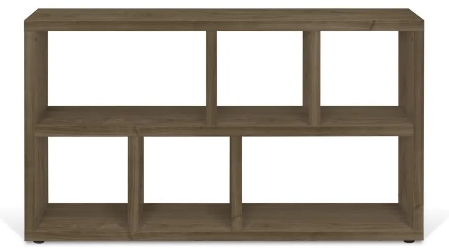 Hnedá knižnica v dekore orecha 150x83 cm Berlin – TemaHome