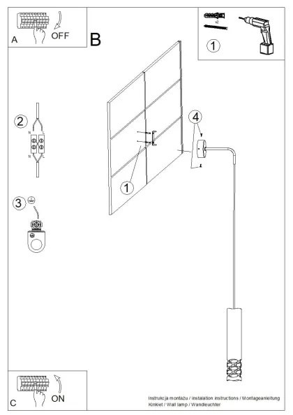 Sollux SL.1695 - Nástenná lampa LIRO 1xGU10/10W/230V biela