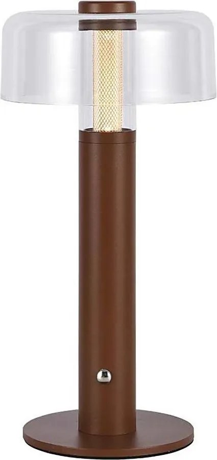 LED Stmievateľná dobíjacia stolná lampa LED/1W/5V 3000K 1800 mAh hnedá