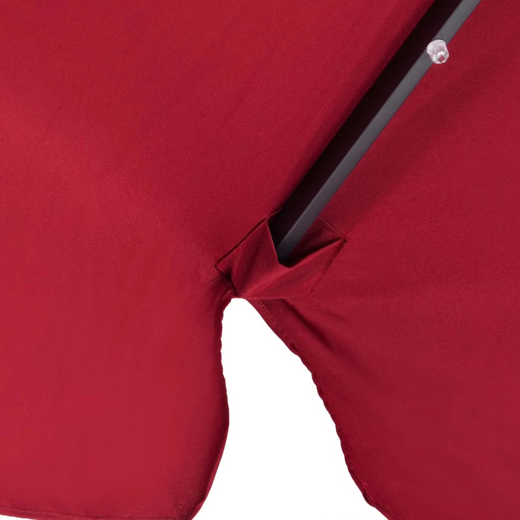 Zahradní slunečník Vang s LED osvětlením 330 cm červený