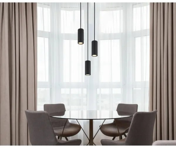 Globo 57918-3HB - Luster na lanku JAMES 3xGU10/25W/230V čierna