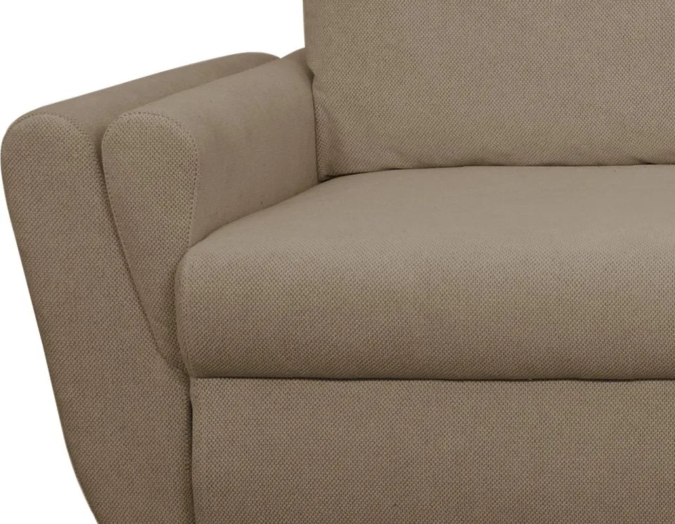 Rohová sedačka Helvetius, svetlo hnedá látka