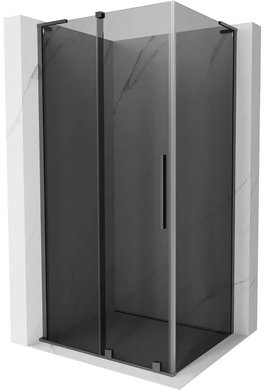 Mexen Velar L, sprchový kút s posuvnými dverami 100 x 80 cm, 8mm šedé sklo, brúsený grafit, 871-100-080-43-95