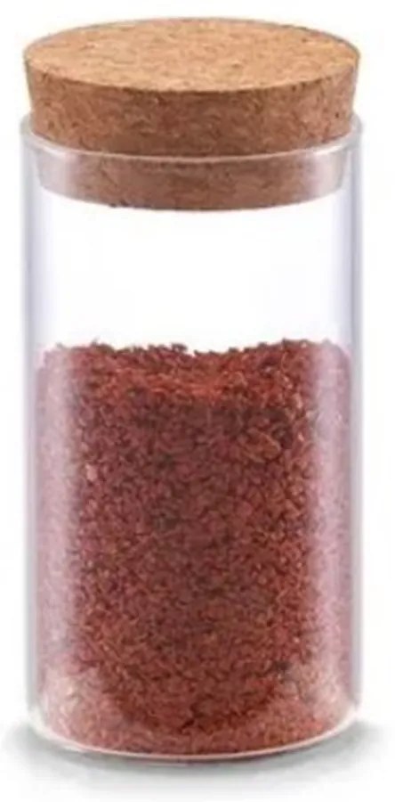 Zeller Present Kořenka, skleněná kulatá dóza s korkovým víčkem 155ml