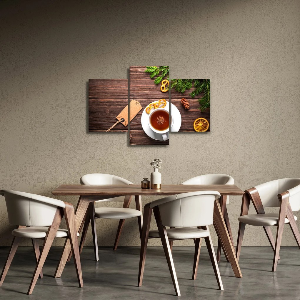 Obraz - hrnček s dekoráciami (90x60 cm)