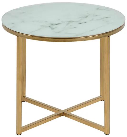 Alisma príručný stolík R50 biela / zlatá