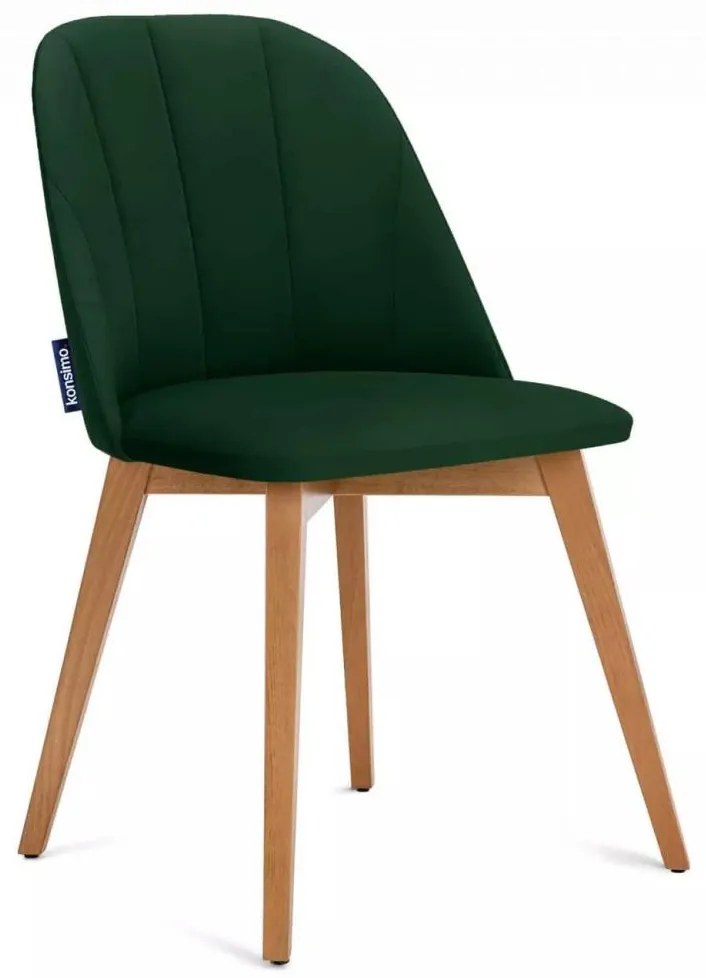 Konsimo Sp. z o.o. Sp. k. Jedálenská stolička RIFO 86x48 cm tmavozelená/svetlý dub KO0088