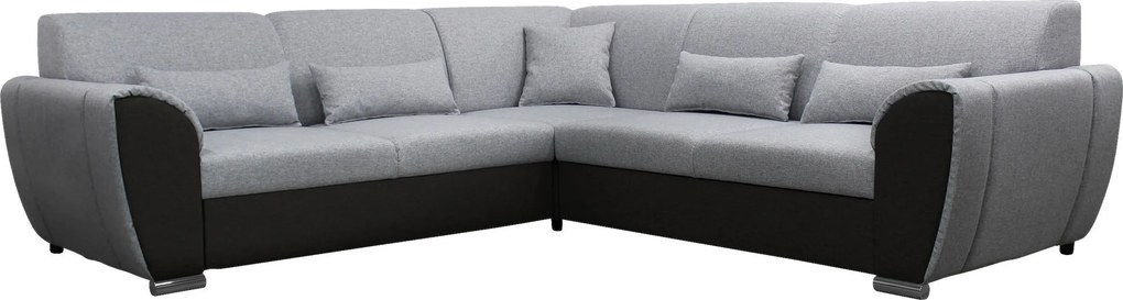 XXXLutz ROHOVÁ SEDAČKA, textil, čierna, svetlosivá Livetastic - Sedačky - 001574004217