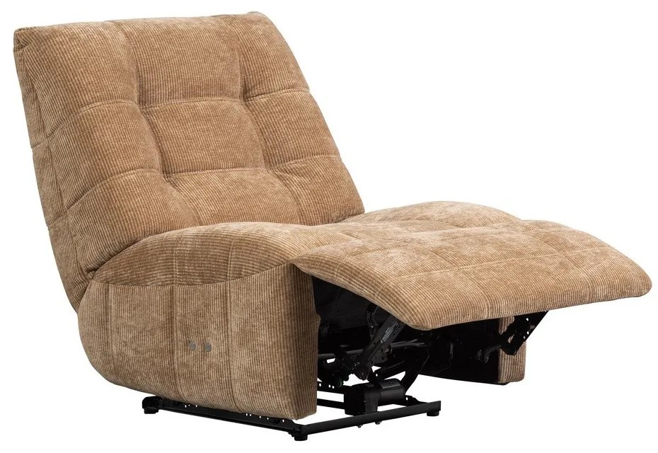 Svetlohnedé polohovacie menčestrové relaxačné kreslo Hein – WOOOD