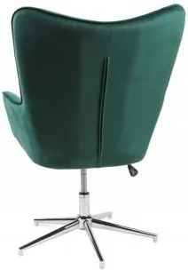 Štýlová otočná stolička/kreslo Mezzo 100-110 cm smaragdovo zelená zamat