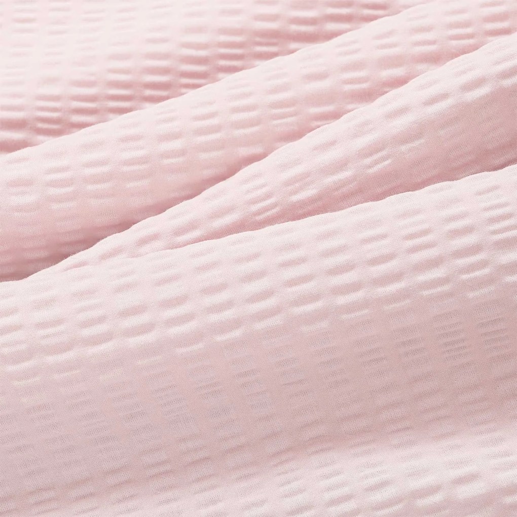 Goldea detské krepové obliečky duo - ružové mašličky s púdrovo ružovou 140 x 200 a 70 x 90 cm