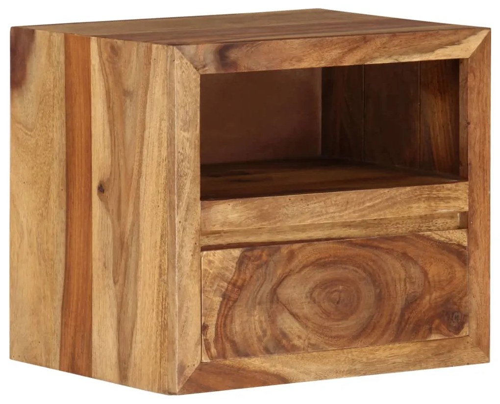 vidaXL Nočný stolík, masívne sheeshamové drevo 40x30x35 cm