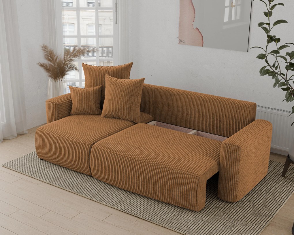 Rohová sedačka Denia (L) (horčicová). Akcia -20%. Vlastná spoľahlivá doprava až k Vám domov. 1133107