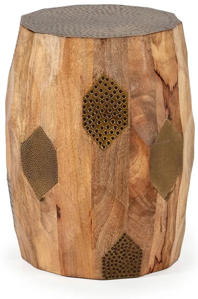 Okrúhly odkladací stolík z mangového dreva ø 29 cm Fabia – MOME