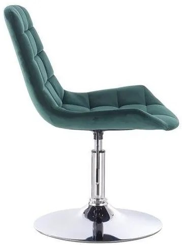 LuxuryForm DESIGN Stolička PARIS VELUR na striebornom tanieri - zelená